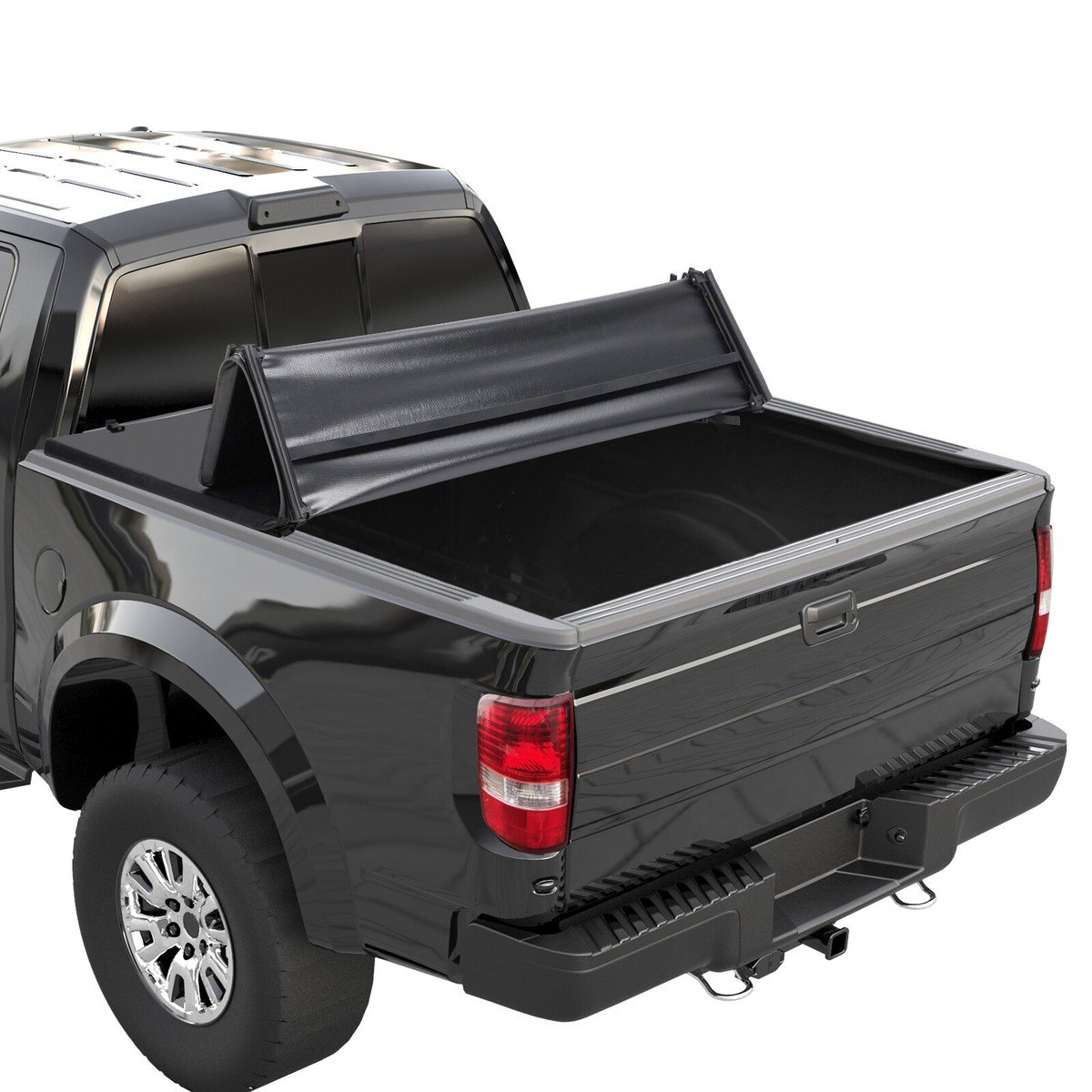 Dexso soft roll-up tonneau cover on a classic Ford F-150